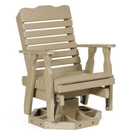 116 Poly Curve Back Swivel Glider