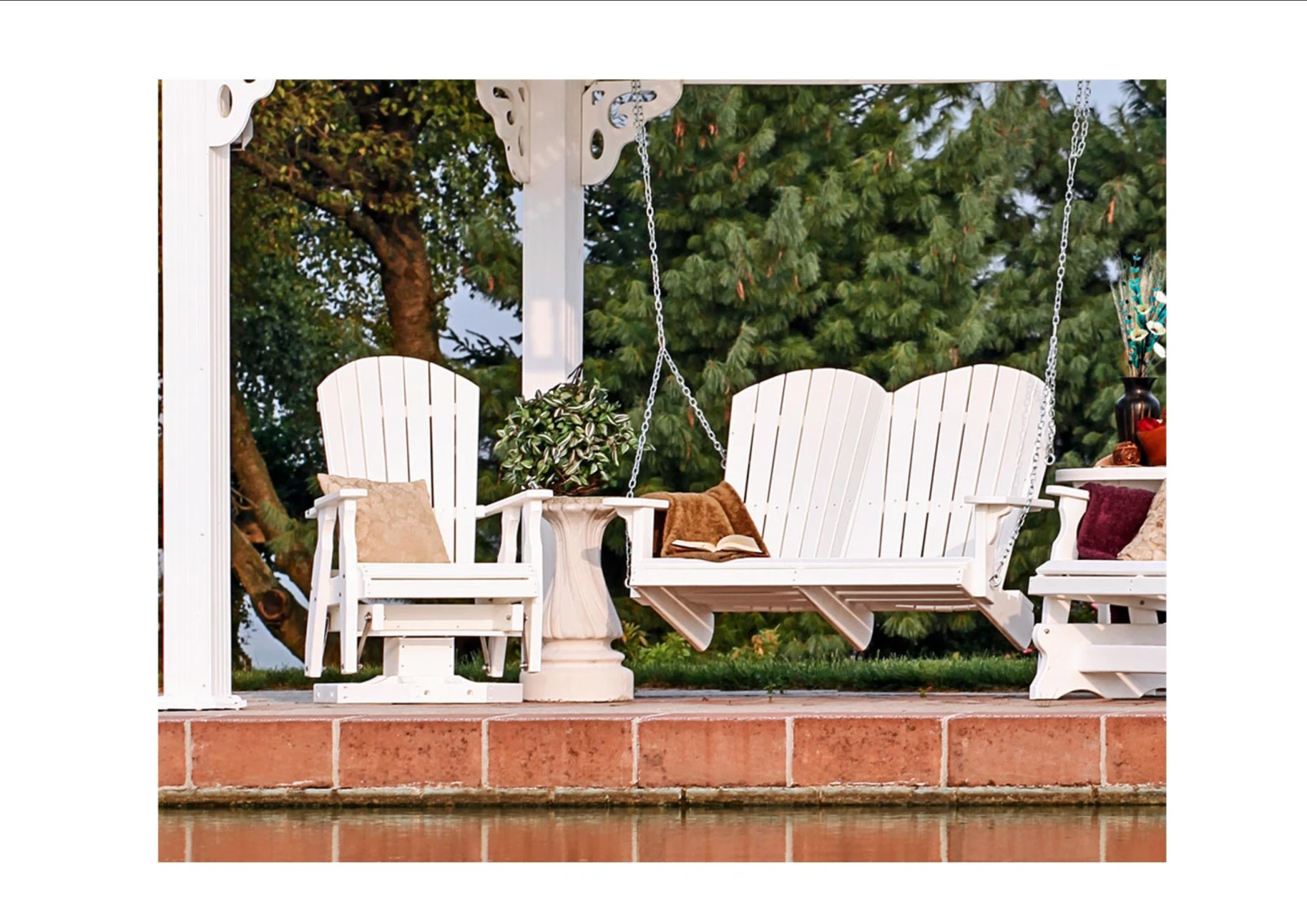 119 Poly Fanback Swivel Glider 5 119 Poly Fanback Swivel Glider - Image 5