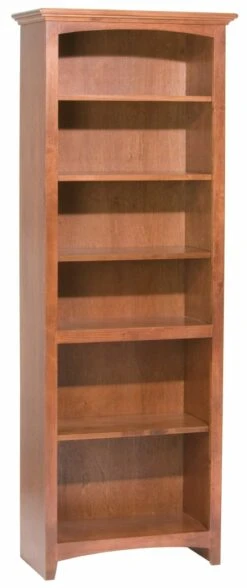 1524 72″x 24″ Alder McKenzie Bookcase -Wilmington 1524AEGAC scaled 1
