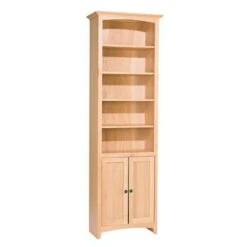 1527 84″x24″ McKenzie Bookcase With Lower Doors