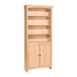 1535 72″ X 30″ Alder McKenzie Bookcase With Lower Doors