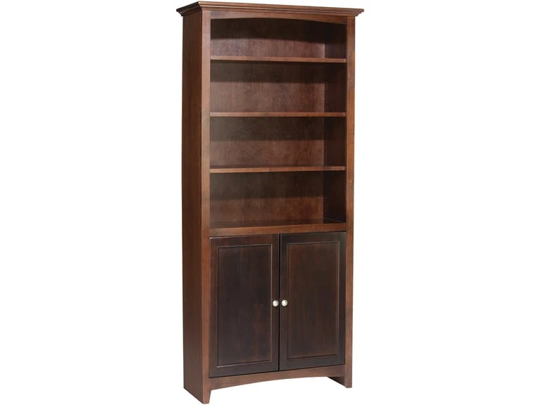 1535 72″ X 30″ Alder McKenzie Bookcase With Lower Doors 2 1535 72″ X 30″ Alder McKenzie Bookcase With Lower Doors - Image 2