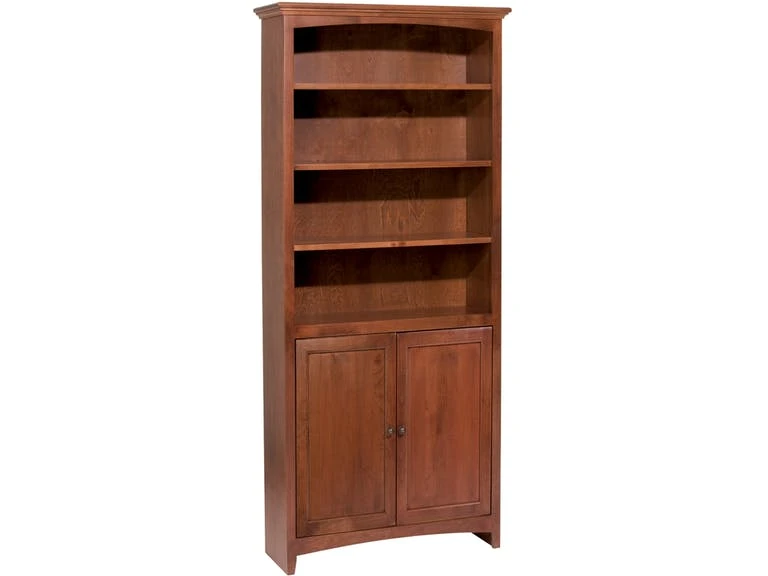 1535 72″ X 30″ Alder McKenzie Bookcase With Lower Doors 3 1535 72″ X 30″ Alder McKenzie Bookcase With Lower Doors - Image 3