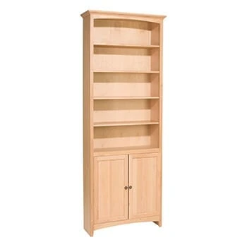 1537 84″x 30″ Alder McKenzie Bookcase With Lower Doors 1 1537 84″x 30″ Alder McKenzie Bookcase With Lower Doors