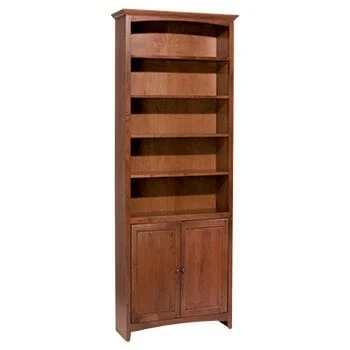 1537 84″x 30″ Alder McKenzie Bookcase With Lower Doors 3 1537 84″x 30″ Alder McKenzie Bookcase With Lower Doors - Image 3