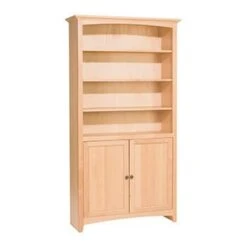 1545 72″ X 36″ Alder McKenzie Bookcase With Lower Doors
