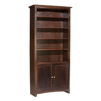 1547 84″ X 36″ Alder McKenzie Bookcase With Lower Doors 2 1547 84″ X 36″ Alder McKenzie Bookcase With Lower Doors - Image 2