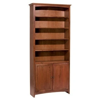 1547 84″ X 36″ Alder McKenzie Bookcase With Lower Doors 3 1547 84″ X 36″ Alder McKenzie Bookcase With Lower Doors - Image 3