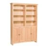 1555 72″ X 48″ Alder McKenzie Bookcase With Lower Doors