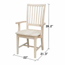 CI-265A Mission Arm Chair -Wilmington 265A DIMENSION