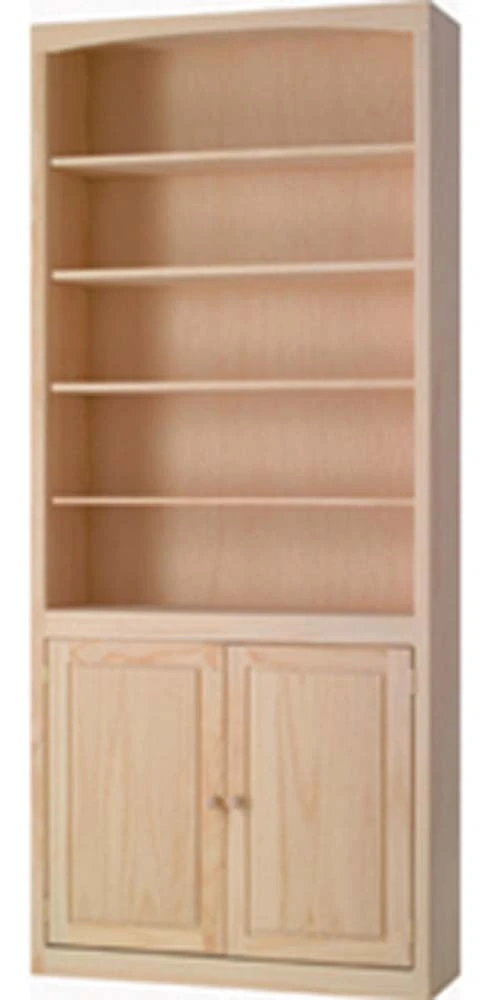 3684D Pine Bookcase 36″ X 84″ With Door Kit 1 3684D Pine Bookcase 36″ X 84″ With Door Kit
