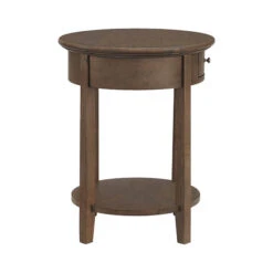 3495 McKenzie Round Side Table With Drawer -Wilmington 3495JAV side