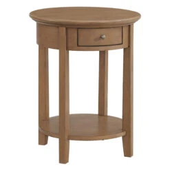 3495 McKenzie Round Side Table With Drawer -Wilmington 3495PEC2 scaled 1