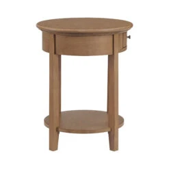 3495 McKenzie Round Side Table With Drawer -Wilmington 3495PEC side