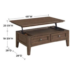 3505 McKenzie Lift Top Coffee Table -Wilmington 3505JAV open d