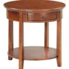 3510 McKenzie Large Round End Table With Drawer