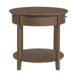 3510 McKenzie Large Round End Table With Drawer -Wilmington 3510JAV side