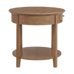 3510 McKenzie Large Round End Table With Drawer -Wilmington 3510PEC side