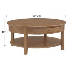 3512 McKenzie Round Cocktail Table -Wilmington 3512PEC d