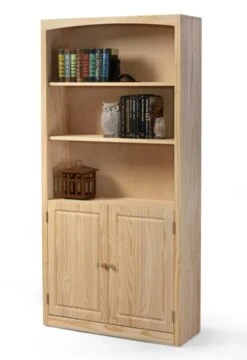 3672D Pine Bookcase 36″ X 72″ With Doors -Wilmington 3672D