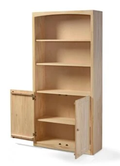 3672D Pine Bookcase 36″ X 72″ With Doors
