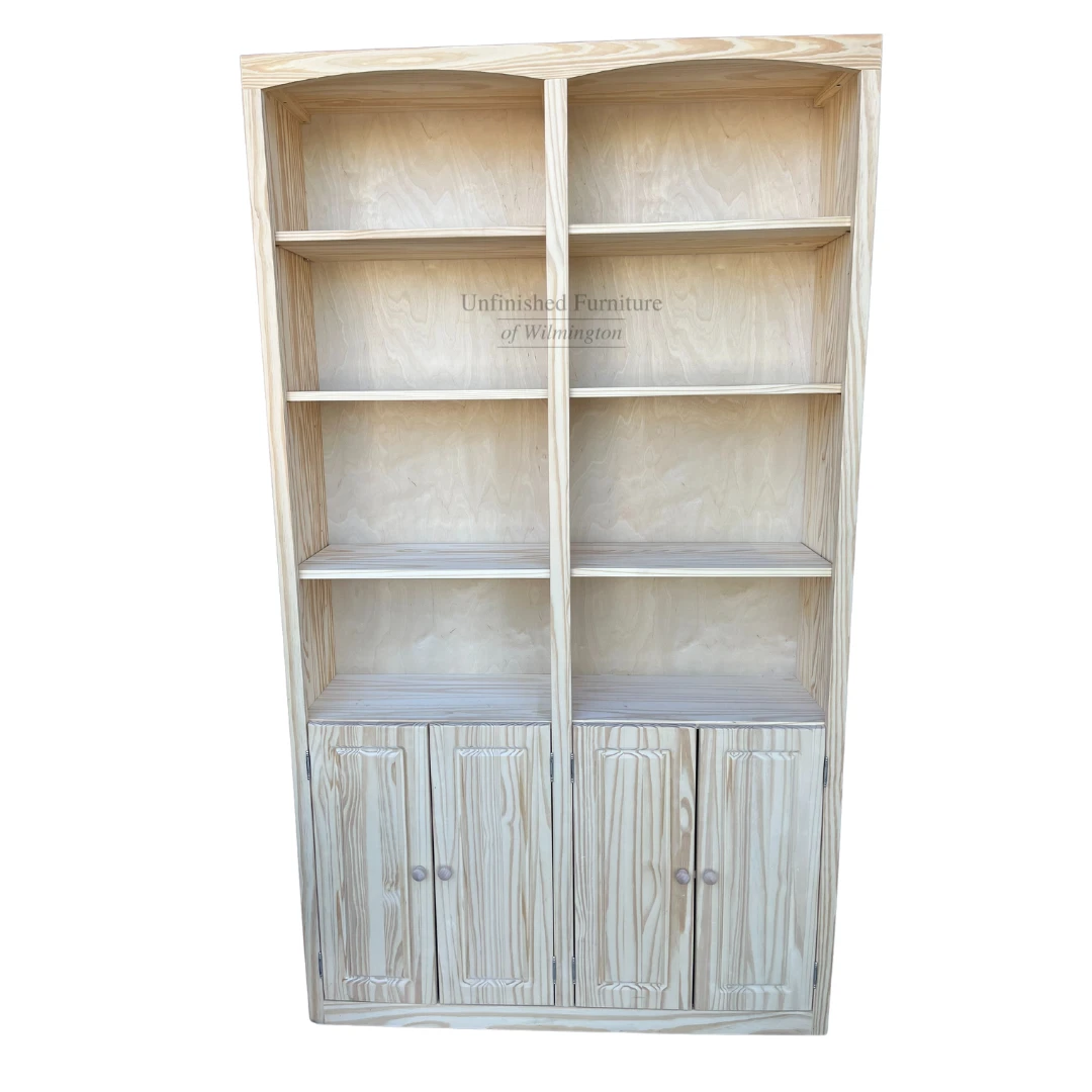 4884D Pine Bookcase 48″ X 84″ With Doors 1 4884D Pine Bookcase 48″ X 84″ With Doors