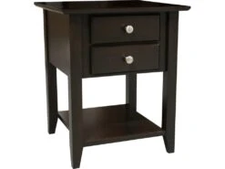 6018 Shaker Alder End Table With Two Drawers -Wilmington 6018xB