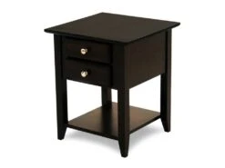 6018 Shaker Alder End Table With Two Drawers -Wilmington 6018xc n