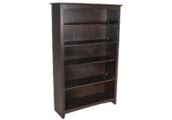 63660 36″ X 60″ Alder Shaker Bookcase -Wilmington 63660fin