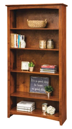 63672 36″ X 72″ Alder Shaker Bookcase -Wilmington 63672A B