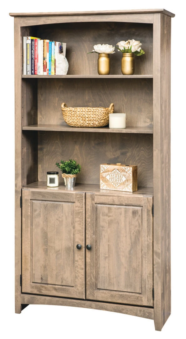 63672D Alder 36 X 72 H Shaker Bookcase W/ Doors 6 63672D Alder 36 X 72 H Shaker Bookcase W/ Doors - Image 6