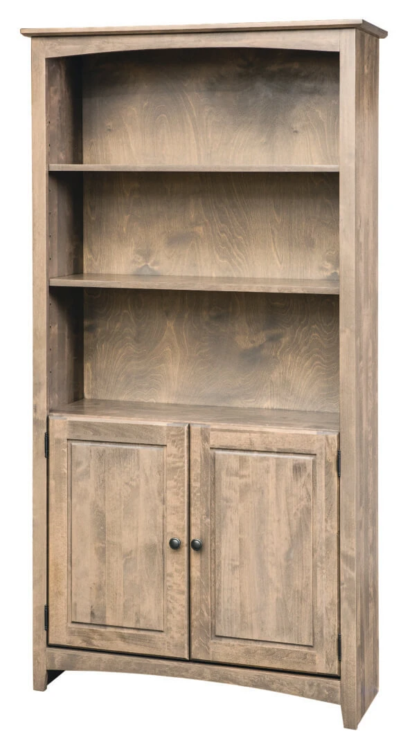 63672D Alder 36 X 72 H Shaker Bookcase W/ Doors 3 63672D Alder 36 X 72 H Shaker Bookcase W/ Doors - Image 3