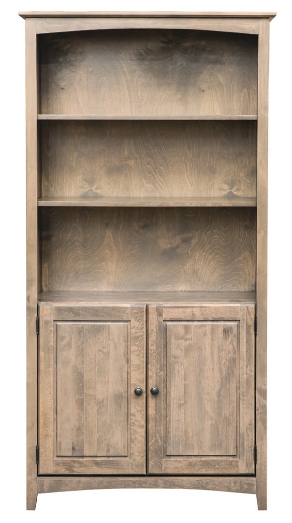 63672D Alder 36 X 72 H Shaker Bookcase W/ Doors 4 63672D Alder 36 X 72 H Shaker Bookcase W/ Doors - Image 4