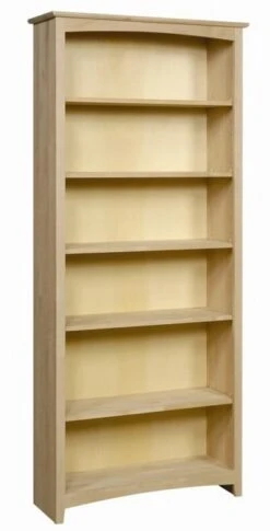 63684 36″ X 84″ Alder Shaker Bookcase