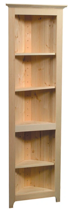 72272 Pine Open Corner Shelf