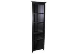 72272 Pine Open Corner Shelf -Wilmington 770FIN Glazed Black