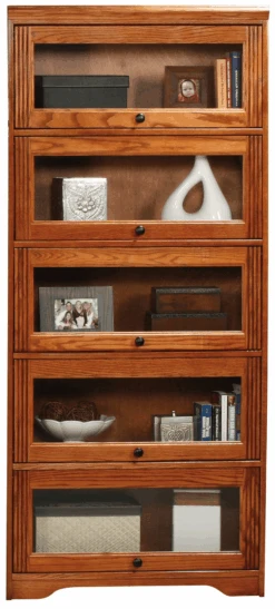 93395 Oak 74″ Tall Barrister Bookcase