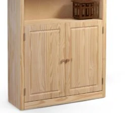 3072D Pine Bookcase 30″ X 72″ With Doors -Wilmington Adoors 1
