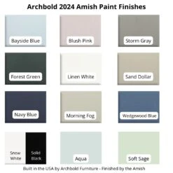 3048 Pine Bookcase 30″ X 48″ -Wilmington Archbold 2024 Amish Paint Finishes 20