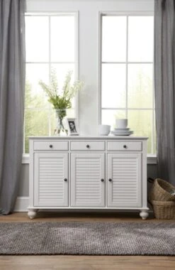 B128-10 Seaside Buffet In Chalk & White -Wilmington B128 10 RS
