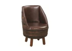 BC-115 Fighting Creek Upholstered Barrel Stool