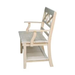BE-1 Double X-Back Bench With Arms -Wilmington BE 1 SIDE RIGHT