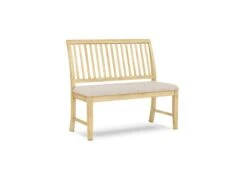 BE-15-F6 Upholstered Mission Bench -Wilmington BE 15 F47