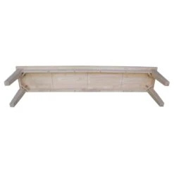 BE-72S 72″ Wide Shaker Bench -Wilmington BE 72S UNDERNEATH