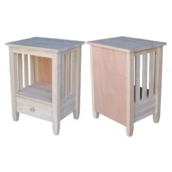 BJ6TD Mission End Table With Drawer 8 BJ6TD Mission End Table With Drawer -Wilmington BJ6TD FRONT AND BACK