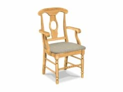 C-1202AB-F6 Upholstered Empire Arm Chair -Wilmington C 1202AB F49 Majorly Linen