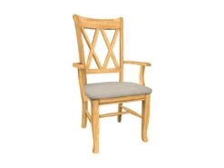 CI-20A-F6 Upholstered Double X-Back Arm Chair -Wilmington C 20ABUPH F47 Beyond Mink