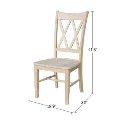 CI-20 Double X-Back Chair 2-Pack -Wilmington C 20P DIMENSION