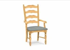 C-2170A-F6 Upholstered Maine Ladder Back Arm Chair