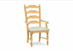 C-2170A-F6 Upholstered Maine Ladder Back Arm Chair -Wilmington C 2170AB F55